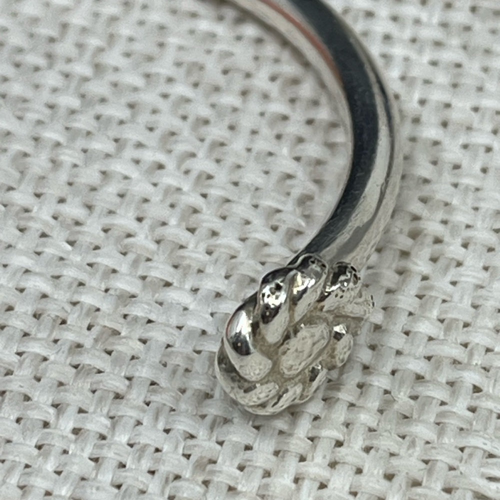 Vintage 1980s-90s Handmade Sterling Silver & Genuine Turquoise Cuff Bracelet 5" - Picture 4 of 17